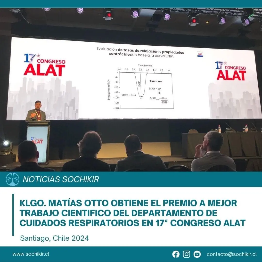 TRABAJO CIENTIFICO DE KLGO. MATÍAS OTTO ES PREMIADO EN 17° CONGRESO ALAT.