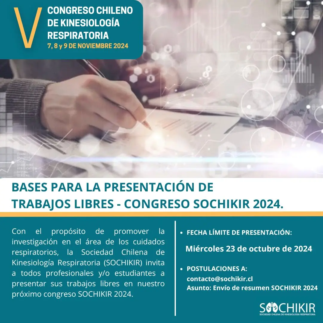 Bases para la presentación de trabajos libres – CONGRESO SOCHIKIR 2024.